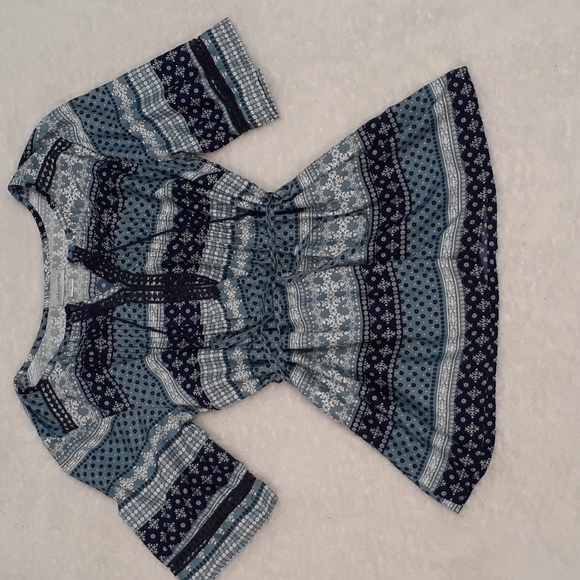 Oh! Mamma Womens Maternity Blue and White Patterned Blouse Size Large. - Picture 7 of 10